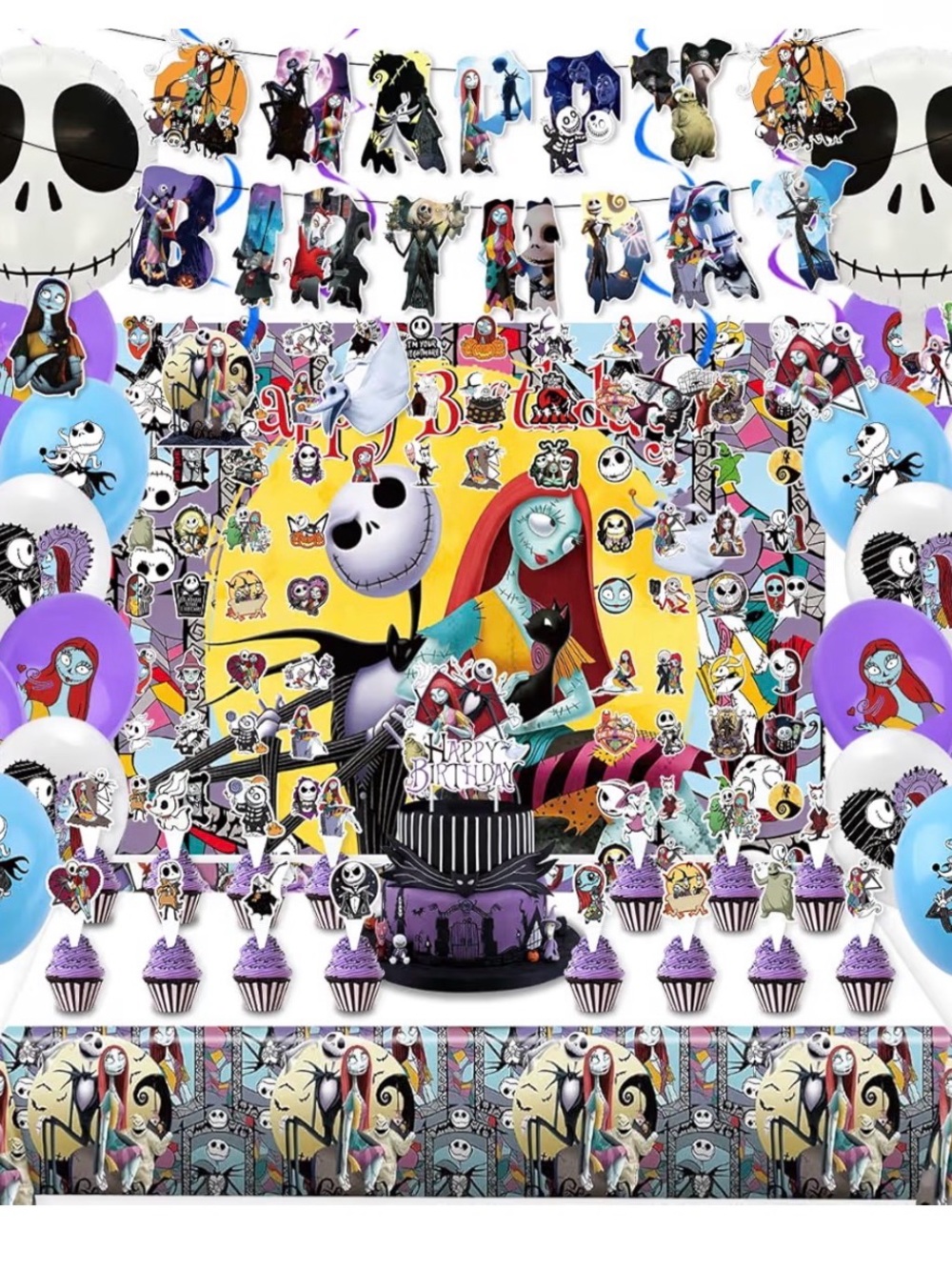 Nightmare Before Christmas Party Decoration Kit - Multicolor
